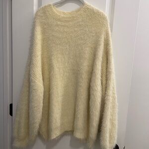 Oversized pale yellow sweater